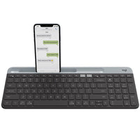 Thumbnail for LOGITECH K580 Unifying Slim Easy Switch Multi-Device Wireless Keyboard - 18 months Battery Life, Mac/iOS/Andriod/Windows, Bluetooth + USB - Graphite
