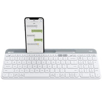 Thumbnail for LOGITECH K580 Unifying Slim Easy Switch Multi-Device Wireless Keyboard - 18 months Battery Life, Mac/iOS/Andriod/Windows, Bluetooth + USB - White