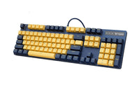 Thumbnail for RAPOO V500 Pro Backlit Mechanical Gaming Keyboard - Spill Resistant, Metal Cover, Ideal for Entry Level Gamers--Yellow Blue