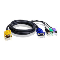 Thumbnail for Aten 1.8m 3in1 VGA, PS/2 + USB Console KVM Cable SPHD-15M for CL5808, CL5816, CS82U, CS84U