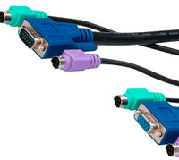 Thumbnail for CABAC 1.8m KVM Combo 2X PS2, HD15 Male to Female Cable LS
