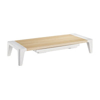 Thumbnail for Brateck White Birch Monitor Riser with Increased Height and Drawer