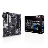 Thumbnail for ASUS AMD B550 PRIME B550M-A (Ryzen AM4) mATX MB, Dual M.2, PCIe 4.0, 1Gb Ethernet, HDMI/D-Sub/DVI, SATA 6Gbps, USB 3.2 Gen 2 A, Aura Sync RGB