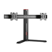 Thumbnail for Brateck Dual Screen Classic Pro Gaming Monitor Stand Fit Most 17'- 27' Monitors, Up to 7kg per Screen-Red Colour