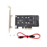 Thumbnail for SIMPLECOM EC412 Dual M.2 (B Key and M Key) to PCI-E x4 and SATA 6G Expansion Card