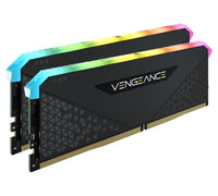 Thumbnail for CORSAIR Vengeance RGB RS 32GB 2x16GB DDR4 3200MHz C16 16-20-20-38 Black Heatspreader Desktop Gaming Memory