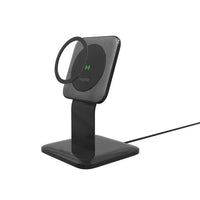 Thumbnail for FORCE TECHNOLOGY Snap+ Wireless Charging Stand - Black 401307935, 15W MagSafe Compatible, Stand Functionality, Accurate Placement, Fast Charge 15W