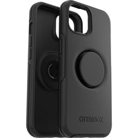 Thumbnail for OTTERBOX Apple iPhone 14 / iPhone 13 Otter + Pop Symmetry Series Antimicrobial Case - Black (77-89684), Durable Protection, Swappable PopTop