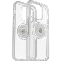 Thumbnail for OTTERBOX Apple iPhone 14 Pro Otter + Pop Symmetry Series Clear Case - Stardust Pop (Clear Glitter) (77-88807), 3X Military Standard Drop Protection