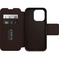 Thumbnail for OTTERBOX Apple iPhone 14 Pro Strada Series Case - Espresso (Brown) (77-88561), Wireless Charge Compatible, Credit Card Storage