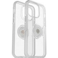 Thumbnail for OTTERBOX Apple iPhone 14 Pro Max Otter + Pop Symmetry Series Clear Case - Stardust Pop (Clear Glitter) (77-88826),3X Military Standard Drop Protection