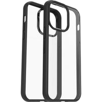 Thumbnail for OTTERBOX Apple iPhone 14 Pro Max React Series Antimicrobial Case - Black Crystal (Clear/Black) (77-88898), Raised Edges Protect Screen & Camera