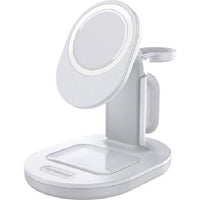 Thumbnail for OTTERBOX 3-in-1 Charging Station for MagSafe - Lucid Dreamer (White/Silver) (78-80598), Space-saving, multi-device charging station, Wirelessly charge