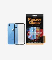 Thumbnail for PANZER GLASS ClearCase Apple iPhone XR - Black Edition (0220), Slim fashionable design, Tempered anti-aging glass back, Protect from Scratches