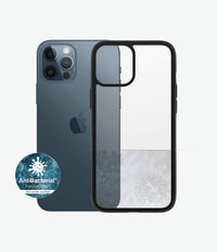 Thumbnail for PANZER GLASS Clear Case for Apple iPhone 12 Pro Max-Black Frame-Slim Fashionable Design, Slightly Swelling Bumpers all Corners, Enhance Protection