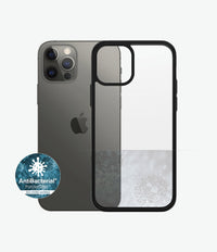 Thumbnail for PANZER GLASS Clear Case for Apple iPhone 12 Pro-Black Frame-Slim Fashionable Design, Slightly Swelling Bumpers in all Corners, Enhance Protection