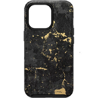 Thumbnail for OTTERBOX Apple iPhone 13 Pro Symmetry Series Antimicrobial Case - Enigma Graphic (Black/Gold) (77-83576), Wireless charging compatible, Ultra-thin de