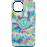 Thumbnail for OTTERBOX Apple iPhone 13 Otter + Pop Symmetry Series Antimicrobial Case - Day Trip Graphic (Green/Blue/Purple) (77-85405) Integrated PopGrip
