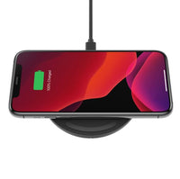Thumbnail for BELKIN Boost 15W Wireless Charging Pad with 24W QC 3.0 Wall Charger Black- Qi certified, Case compatible, LED light indicates