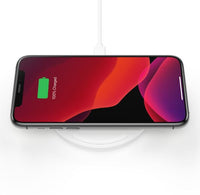 Thumbnail for BELKIN Boost 15W Wireless Charging Pad with 24W QC 3.0 Wall Charger - White- Qi certified, Case compatible, LED light indicates