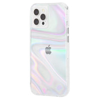 Thumbnail for FORCE TECHNOLOGY iPhone 12 Pro Max - Soap Bubble CM043454, 10 foot drop protection, MicroPelAntimicrobial Case Protection, Iridescent swirl effect