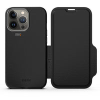 Thumbnail for FORCE TECHNOLOGY Monaco Wallet 5G Case for Apple iPhone 13 Pro - Black/Space Grey EFCFLAE194BSG, 6m Military Standard Drop Tested, Convenient card/cash pockets