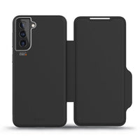 Thumbnail for FORCE TECHNOLOGY Monaco Wallet Case for Samsung Galaxy S21+ 5G - Black EFCFLSG271BSG, 6m Military Standard Drop Tested, Convenient card/cash pockets, Slim design