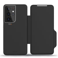 Thumbnail for FORCE TECHNOLOGY Monaco Wallet Case for Samsung Galaxy S21 Ultra 5G - Black EFCFLSG272BSG, 6m Military Standard Drop Tested, Convenient card/cash pockets