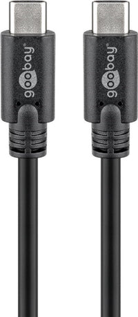 Thumbnail for GOOBAY USB-C 3.2 Gen 1 USB C 1M Cable Male to Male Black - 5V Voltage, 3A, Nickel Material, Round Cable, Copper Inner Conductor Material