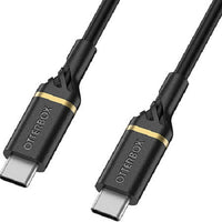 Thumbnail for OTTERBOX USB-C to USB-C Fast Charge Cable - Black Shimmer - Flexible exterior cord coating for quality feel and finish