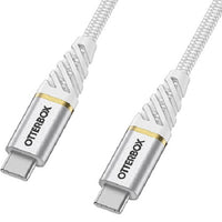 Thumbnail for OTTERBOX USB-C to USB-C Fast Charge Cable 2M Orange Premium - Cloud Sky White - Proven rugged, tough
