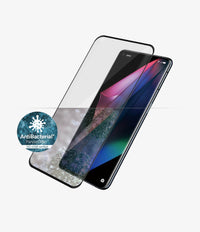 Thumbnail for PANZER GLASS Screen Protector - Case Friendly - For Oppo Find X3 Pro -Full Frame Coverage,Anti-Bacterial,Crystal Clear,100% Touch Preservation
