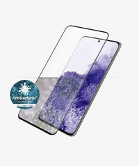 Thumbnail for PANZER GLASS Screen Protector - Fingerprint Support- For Samsung Galaxy S21- Full Frame Coverage, Rounded Edges, Crystal Clear, 100% Touch Preservation