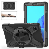 Thumbnail for GENERIC Case for Samsung Galaxy Tab A7 Lite - Black - Shockproof, Dustproof, 360 Rotatable Hand Strap, 3 Layers Heavy Duty Protection