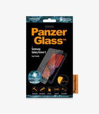Thumbnail for PANZER GLASS Screen Protector - Case Friendly - For Samsung Galaxy XCover 5 - Black - Full Frame Coverage, Rounded Edges, Crystal Clear