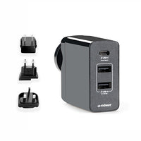 Thumbnail for mbeat Gorilla Power 45W USB-C Power Delivery PD 2.0 and Dual USB-A World Travel Charger