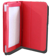 Thumbnail for LeaderTab10Q Folio Case Red Faux Leather. Camera hole rear