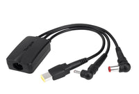 Thumbnail for Targus 3-Way Active DC Charging Cable - Accommodates up to 3 different Power Tips/SecureFix clips for Semi-Permanent Bonding to the DC cable