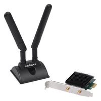 Thumbnail for Edimax EW-7833AXP AX3000 Wi-Fi 6 Dual Band 802.11ax & Bluetooth 5.0 PCI Express Adapter WiFi6 OFDMA MU-MIMO 3000Mbps Magnetised Base External Antenna