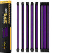 Thumbnail for ANTEC PSU - Sleeved Extension Cable Kit V2 - Purple / Black. 24PIN ATX, 4+4 EPS, 8PIN PCI-E, 6PIN PCI-E, Compatible with Standard PSU
