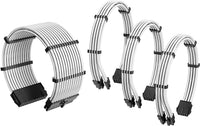 Thumbnail for ANTEC PSU - Sleeved Extension Cable Kit V2 - White/Black - 24PIN ATX, 4+4 EPS, 8PIN PCI-E, 6PIN PCI-E, Compatible with Standard PSU
