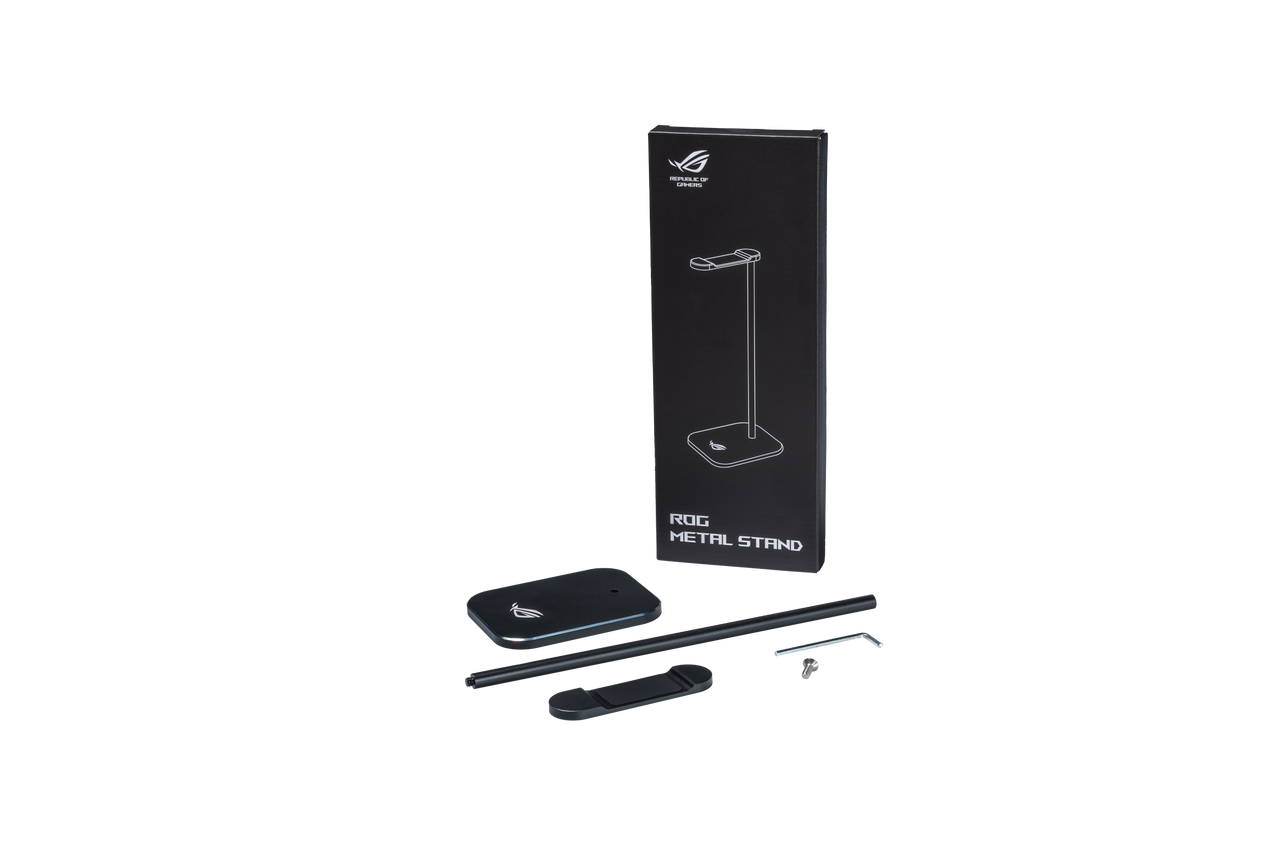 ASUS ROG Metal Headset Stand, 27.5cm Stand Height For Most Headsets, Scratch Resistant Metal, Rubber Stand, Sleek Design