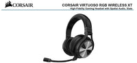 Thumbnail for CORSAIR Virtuoso RGB Wilress XT Black 7.1 Audio. High Fidelity Ultra Comfort, Broadcast Grade Microphone, Slipstream Wireless USB. Headset, NDA Aug 26