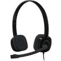 Thumbnail for Logitech H151 Stereo Headset Light Weight Adjustable Headphone with Microphone 3.5mm jack In-line audio controls Noise-cancelling