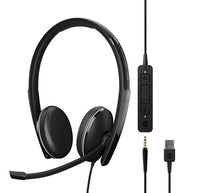 Thumbnail for SENNHEISER | Sennheiser ADAPT 165T USB II On-ear, double-sided USB-A headset, 3.5 mm jack and detachable USB cable with in-line call control