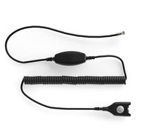 Thumbnail for SENNHEISER | Sennheiser Bottom cable EasyDisconnect to Modular Plug - Coiled cable - For some super high mic sensitivity phones