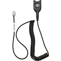 Thumbnail for SENNHEISER Standard Bottom cable: EasyDisconnect to Modular Plug - Coiled cable - code 01 for direct connection to most phones