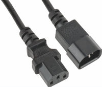 Thumbnail for ASTROTEK Power Extension Cable 2m - Male to Female Monitor to PC or PC/UPS to Device IEC C13 to C14
