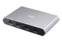 Thumbnail for Aten Sharing Switch Gen2 2x4 USB-C, 2x PC, 4x USB 3.2 Gen2 Ports (1x USB-C), Power Passthrough, OSX & Windows Compatible, Plug and Play