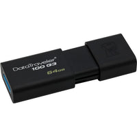 Thumbnail for KINGSTON 64GB USB3.0 Flash Drive Memory Stick Thumb Key DataTraveler DT100G3 Retail Pack